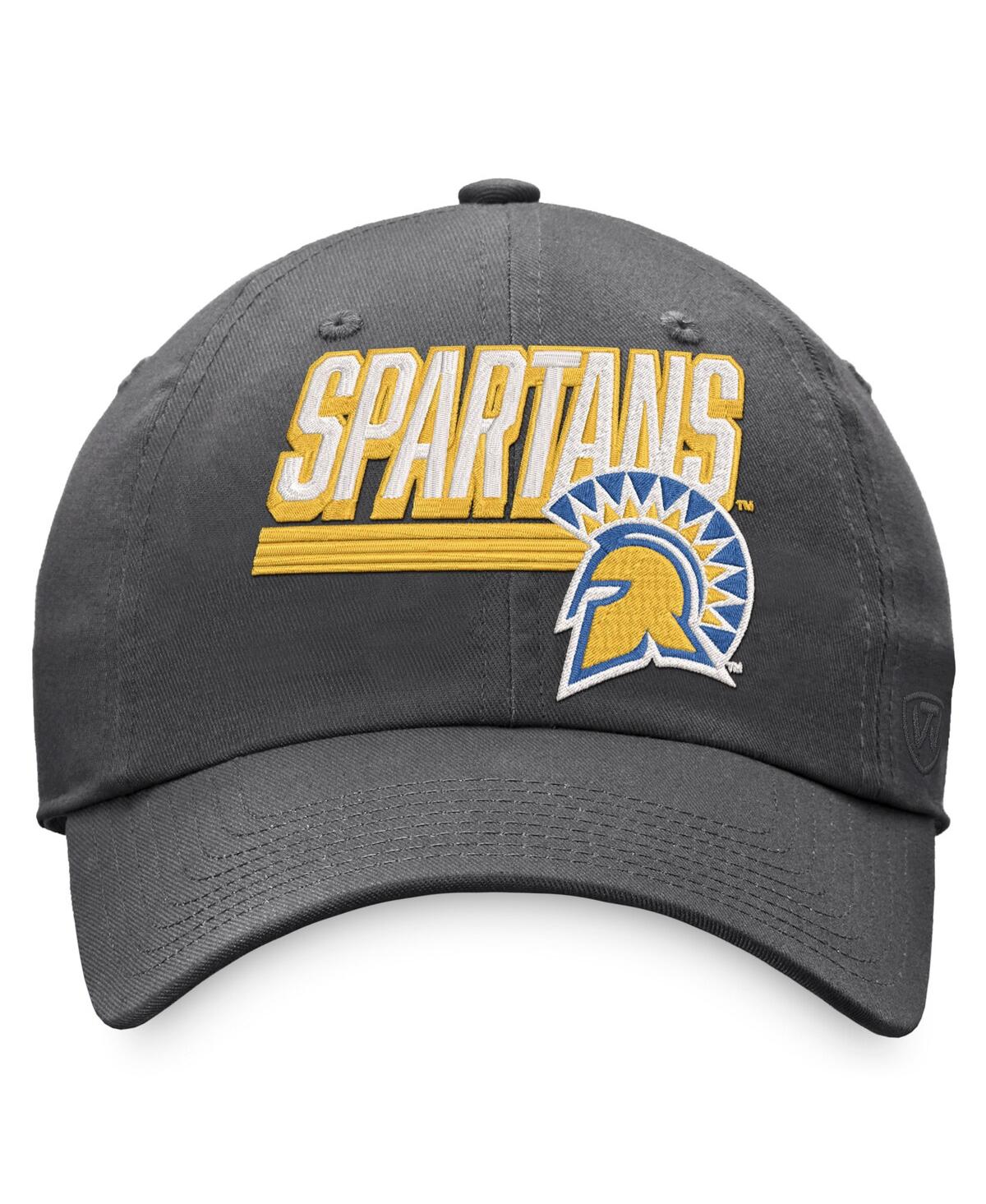 Shop Top Of The World Men's  Charcoal San Jose State Spartans Slice Adjustable Hat