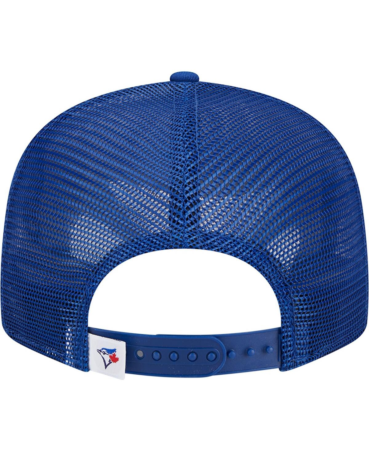 Men's New EraToronto Blue Jays Team Color Trucker 9FIFTY Snapback Hat - Royal