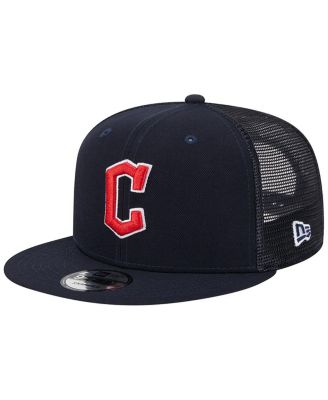 Men's Navy Cleveland Guardians Team Color Trucker 9FIFTY Snapback Hat
