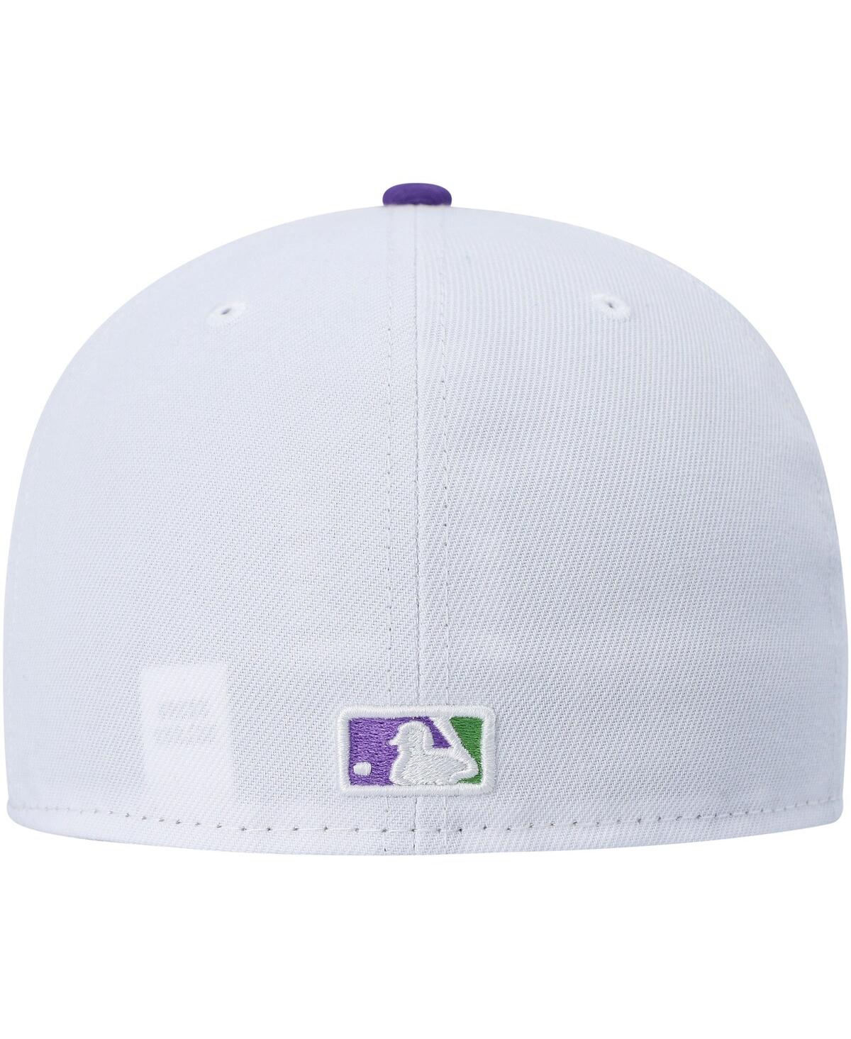 Shop New Era Men's  White New York Mets Side Patch 59fifty Fitted Hat