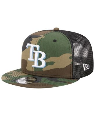 Men's Camo Tampa Bay Rays Woodland Camo Trucker 9FIFTY Snapback Hat