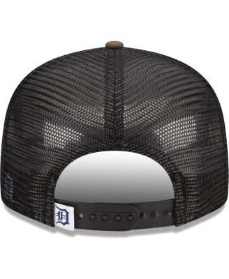 Men's Camo Detroit Tigers Woodland Camo Trucker 9FIFTY Snapback Hat