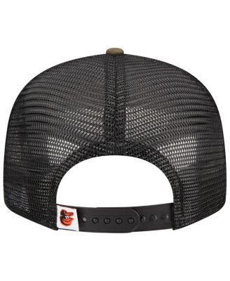 Men's Camo Baltimore Orioles Woodland Camo Trucker 9FIFTY Snapback Hat