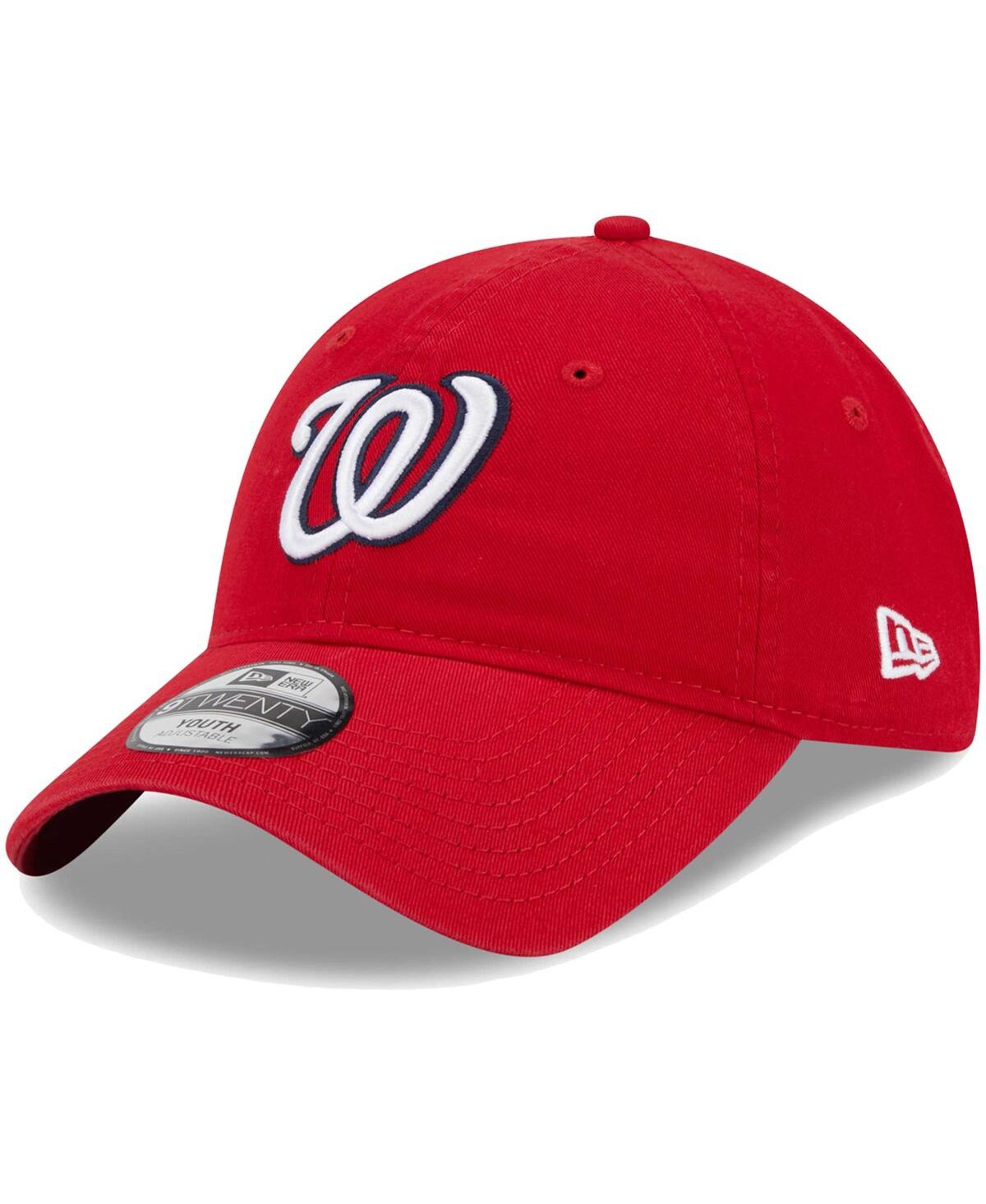New Era Babies' Little Boys And Girls  Red Washington Nationals Team 9twenty Adjustable Hat
