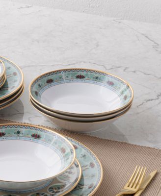 Serene Garden 12-Piece Dinnerware Set, Service For 4