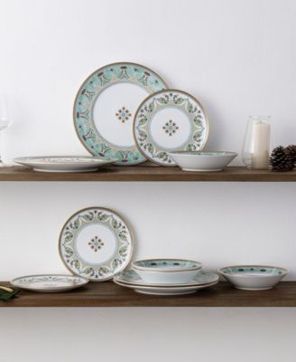 Serene Garden 12-Piece Dinnerware Set, Service For 4