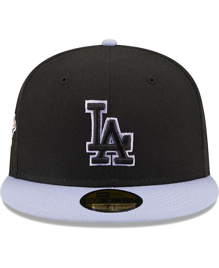 New Era Men's Black Los Angeles Dodgers Side Patch 59FIFTY Fitted Hat ...
