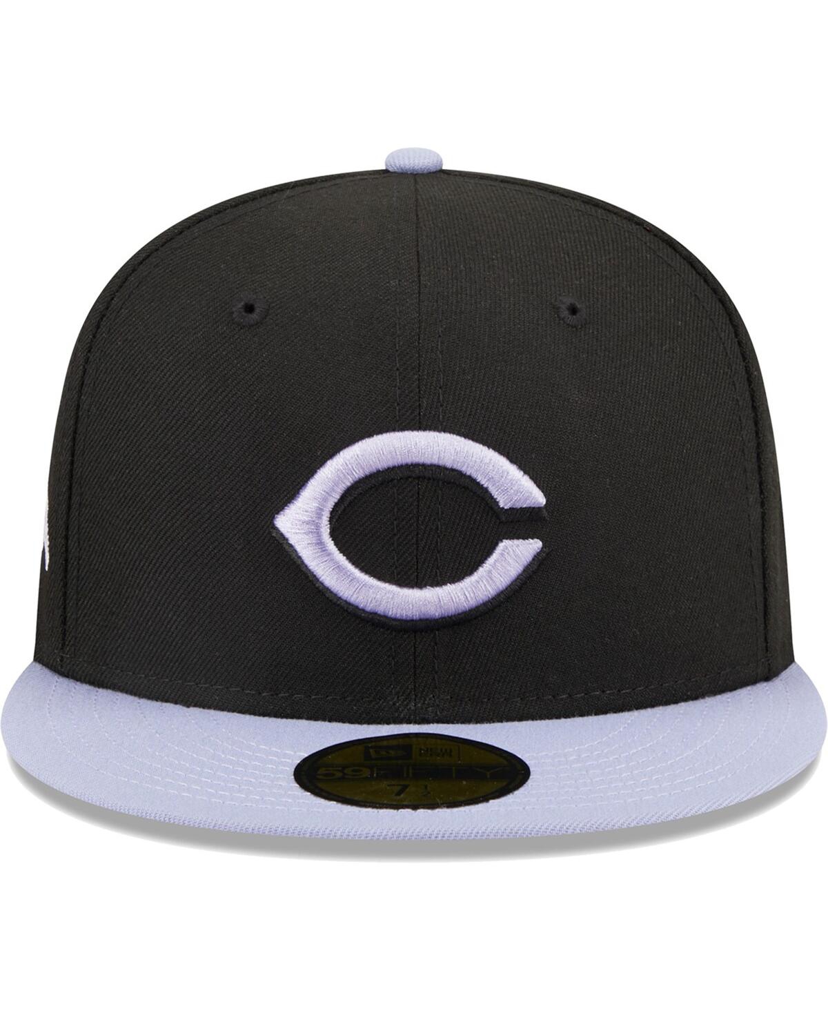 Men's New EraCincinnati Reds Side Patch 59FIFTY Fitted Hat - Black
