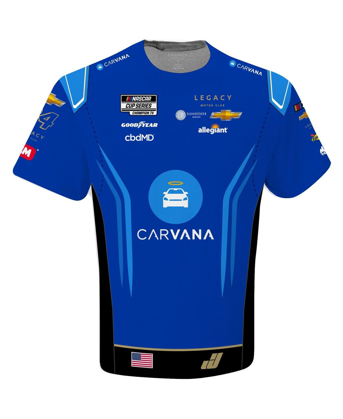 Shop Legacy Motor Club Team Collection Men's  Blue Jimmie Johnson Carvana Sublimated Uniform T-shirt