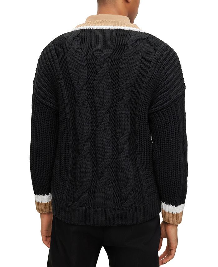 Hugo Boss Men's Cotton-Blend V-Neck Sweater - Macy's