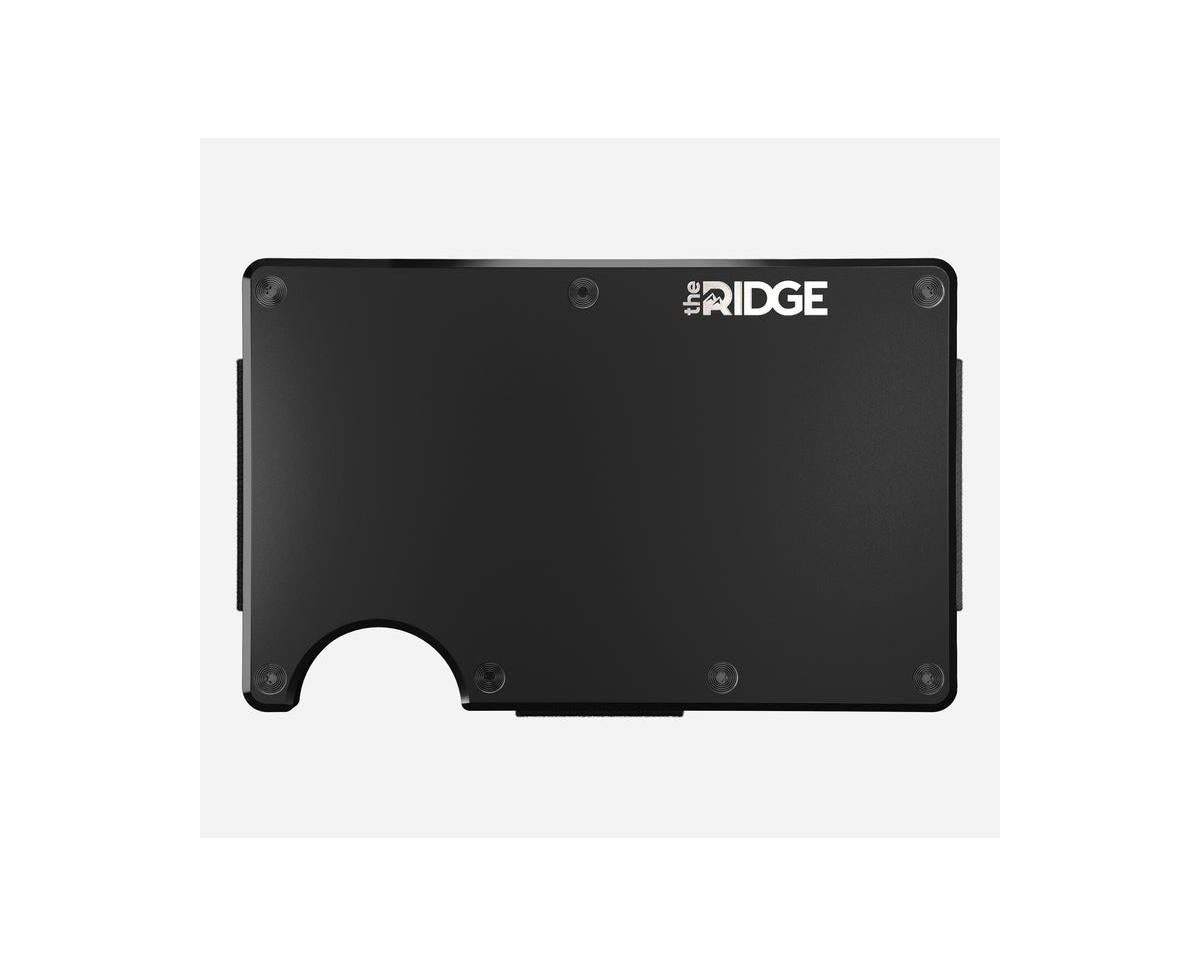 Aluminum Royal Black: Cash Strap Wallet - Royal black