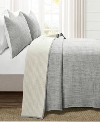 Lush Decor Coperta Solange Stripe Kantha 152x127 Cm – Cotone Tinto In Filo Giallo E Grigio – Morbida E Resistente Per Casa, Divano O Spiaggia