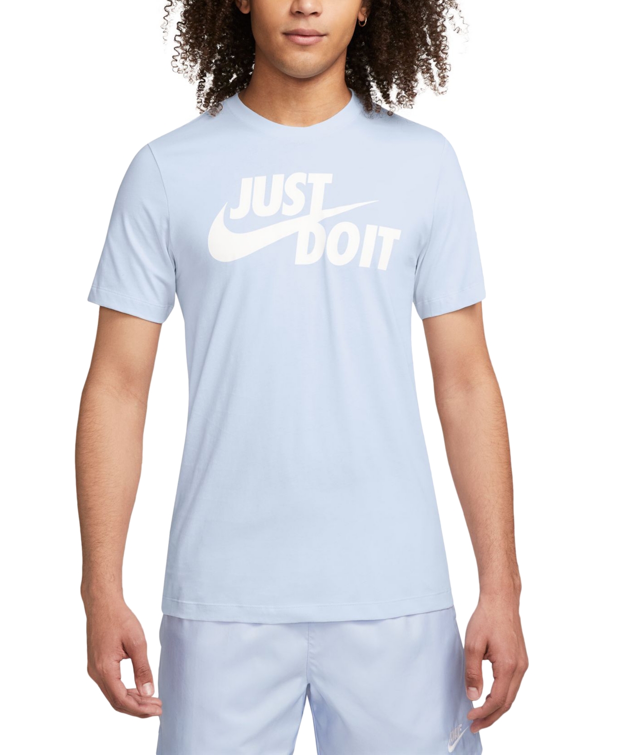 Shop Nike Men's Sportswear Just Do It T-shirt In Football Grey