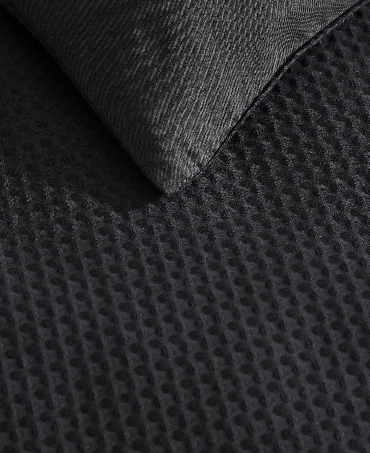 Vera Wang Waffle Pique Cotton 3 Piece Duvet Cover Set