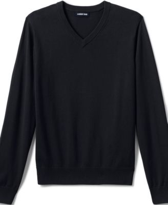 Men's Cotton Modal Fine Gauge V-neck Sweater
