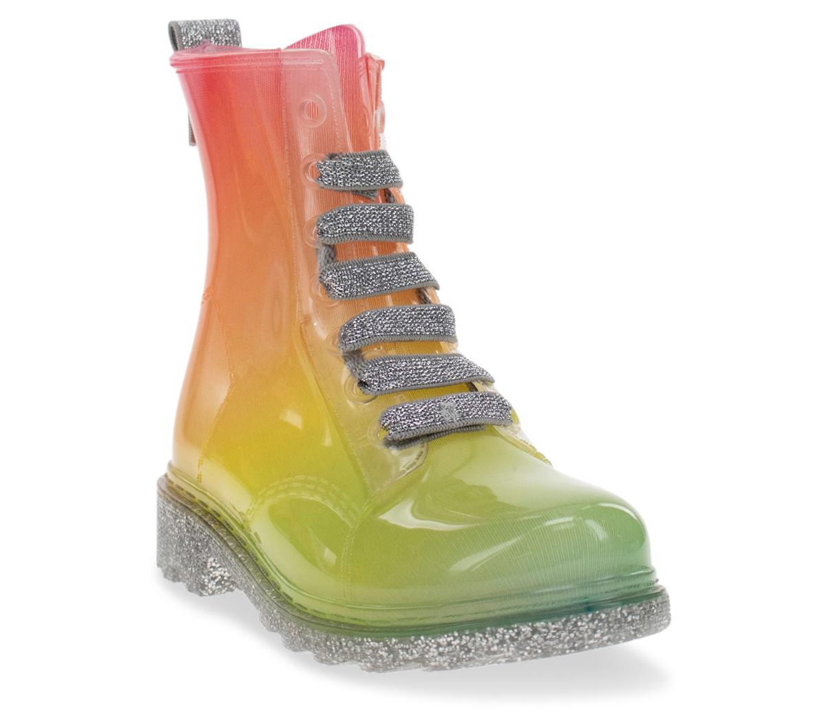 Western Chief Toddler Little Girl's and Big Girl's Glitter Combat Rain Boot