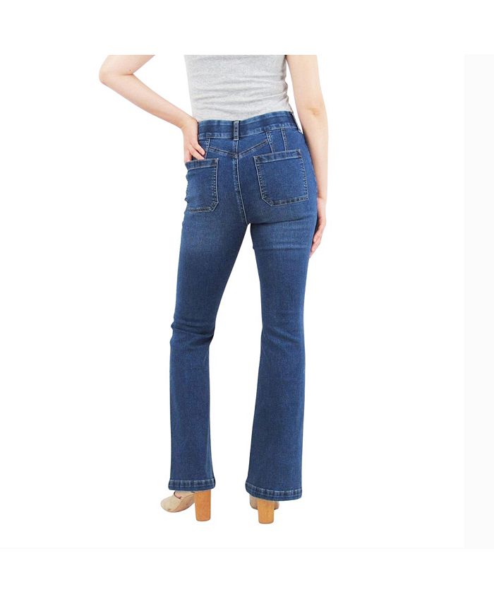 Indigo Poppy Women Tummy Control Boot cut Jeans with Classic Pockets