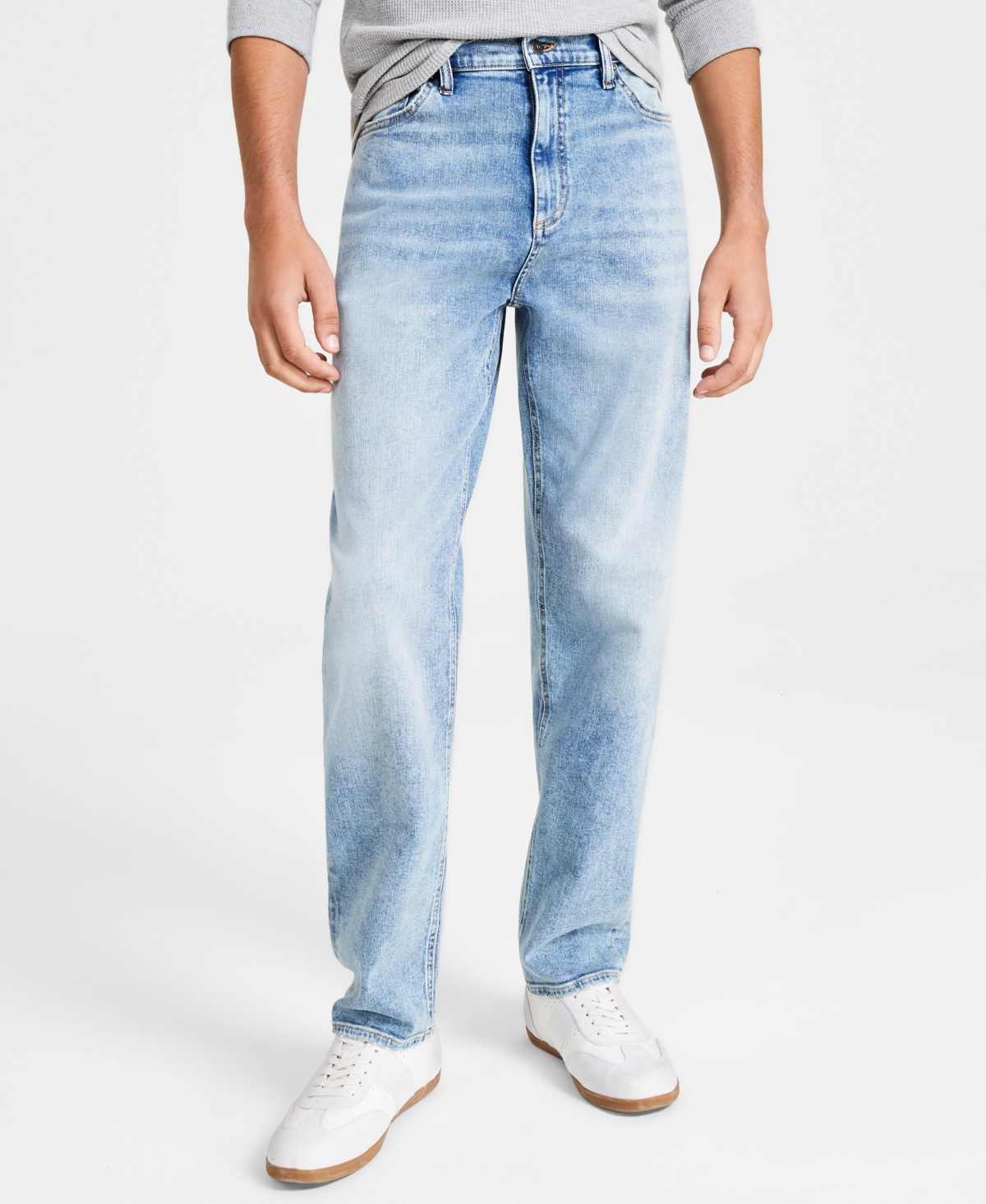 Men's Stacy Loose-Fit Comfort Stretch Jeans, Created for Macy's - Venice Wash