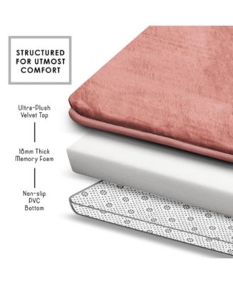 Non-Slip, Ultra Soft Plush, Memory Foam Bath Rug - Small 17"x24" - 2 Pack