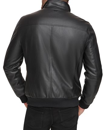 Calvin klein faux leather jacket mens 2025
