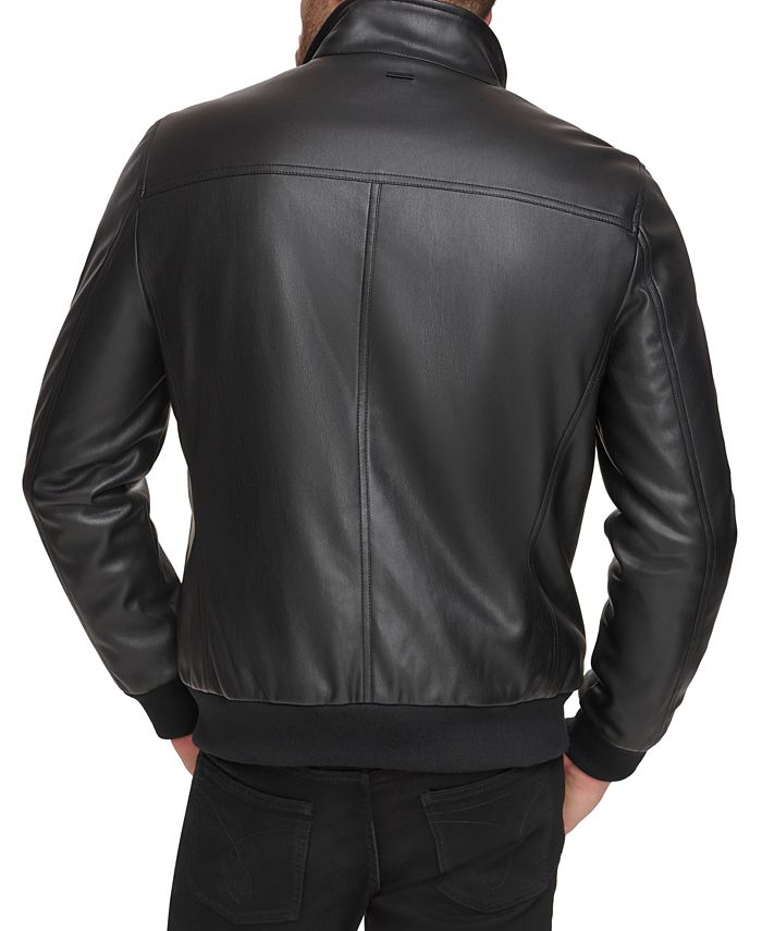 Calvin Klein Men s Faux Leather Bomber Jacket Macy s