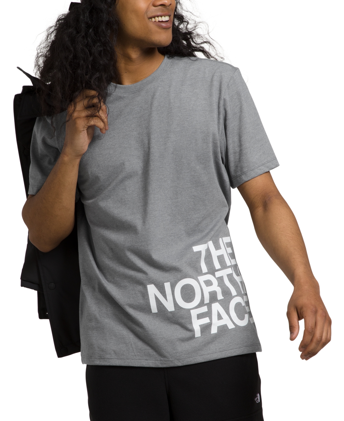 The North Face Men's Short Sleeve Brand Proud T-shirt In Grey/white