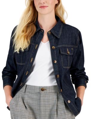 Tommy Hilfiger - Women's Denim Shirttail Trucker Shacket
