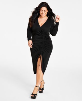 nina parker dress with shorts Nina Parker + Trendy Plus Size Printed Short-Sleeve Sequin Dress