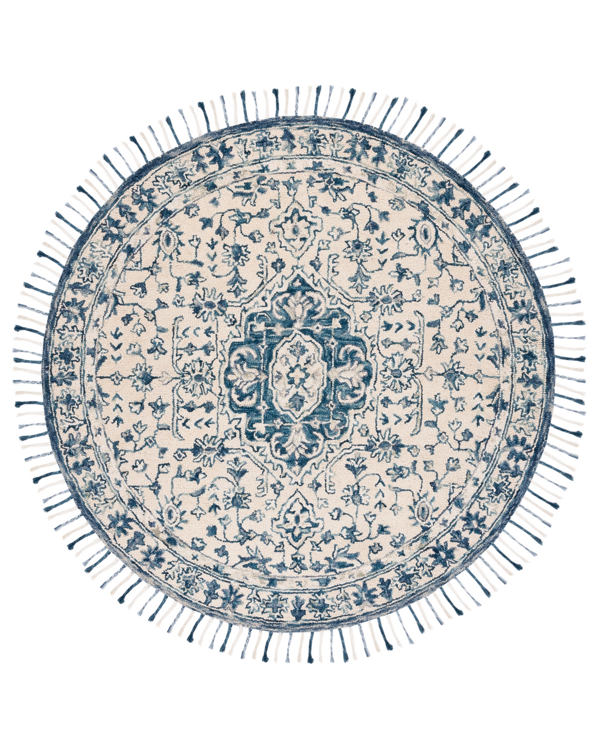 Safavieh Aurora APN125 9' x 9' Round Area Rug - Ivory, Blue