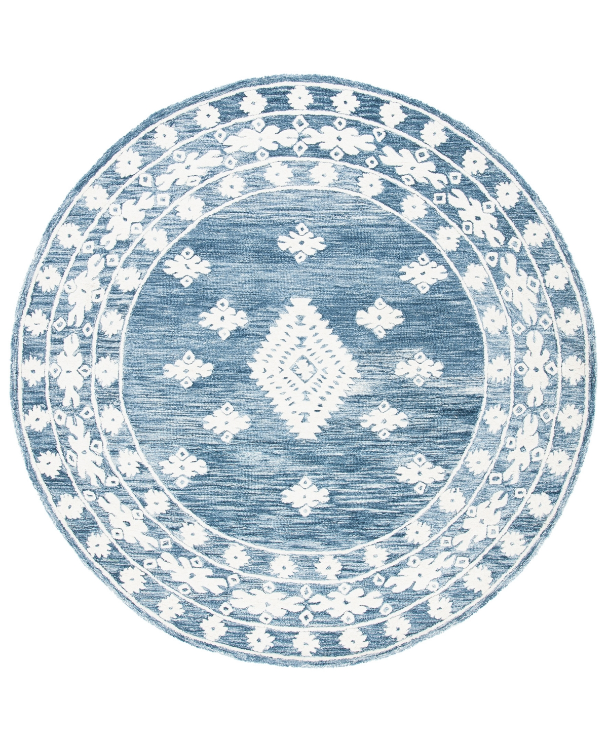 Safavieh Aurora APN550 7' x 7' Round Area Rug - Navy, Ivory