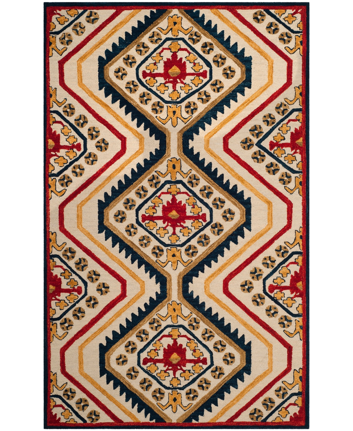 Safavieh Aurora APN701 5' x 8' Area Rug - Ivory, Red