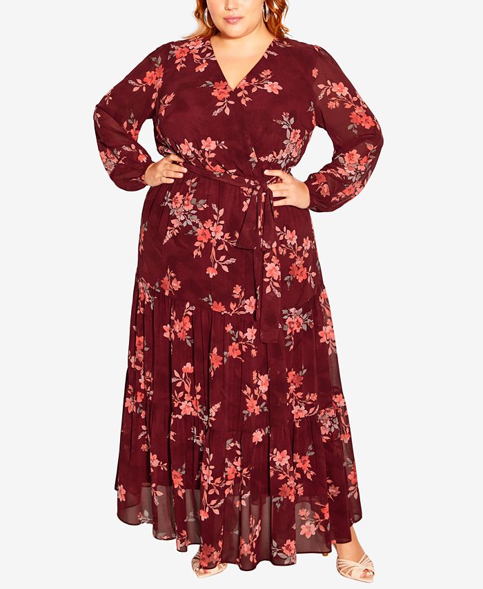 City chic store red floral dress