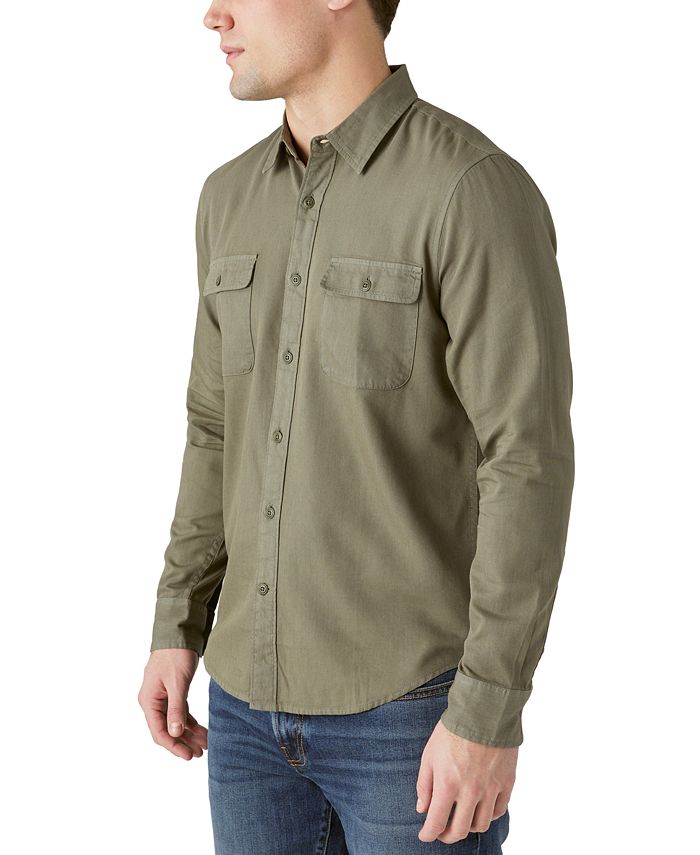 Lucky Brand Men's Lived-in Long Sleeve Workwear Shirt - Macy's