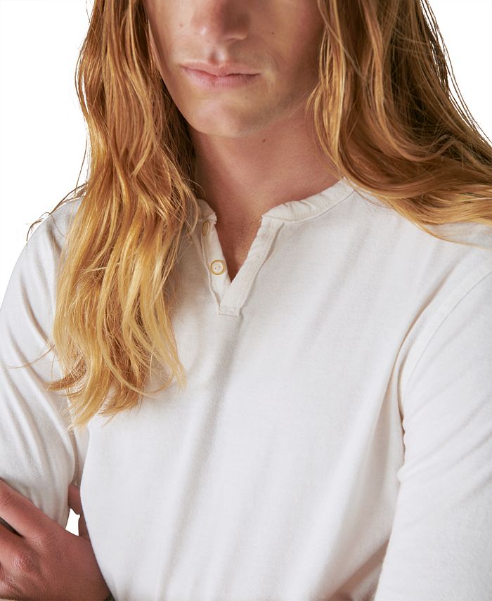 Lucky Brand Men's Venice Burnout Long Sleeve Notch Neck T-shirt - Macy's