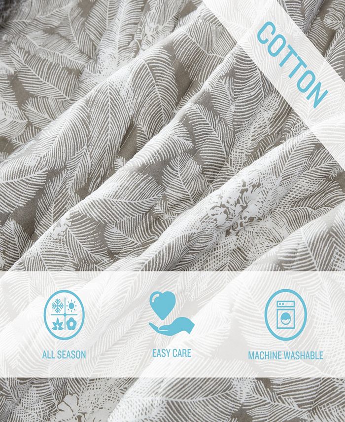 Tommy Bahama Home Makena Cotton Reversible 3 Piece Quilt Set, Full