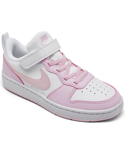 Nike Big Girls Court Borough Line Finish Sneakers Low Recraft Macy\'s - Casual from