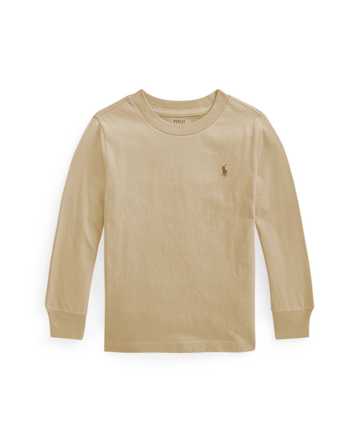 Polo Ralph Lauren Kids' Big Boys Cotton Jersey Long-sleeve T-shirt In Classic Khaki