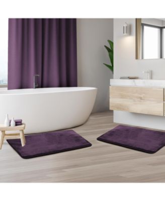Non-Slip, Ultra Soft Plush, Memory Foam Bath Rug - Small 17"x24" - 2 Pack