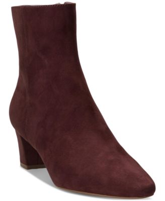 New in Box Ralph Lauren 9.5 Burgundy Wine Suede good Block Heel Ankle Booties Boots