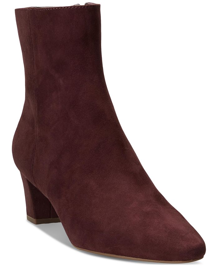 Chanel - Authenticated Ankle Boots - Suede Burgundy Plain for Women, Never Worn