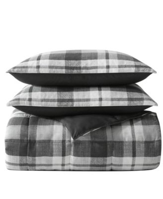 Cross View Plaid Brushed Micro Suede 2 Piece Comforter Set, Twin/Twin XL