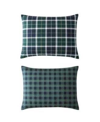 CLOSEOUT! North Sail Plaid Brushed Microfiber 3 Piece Duvet Cover Set, King