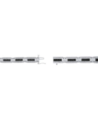 Men's Black & White Diamond Statement Bracelet (3 ct. t.w.) in Sterling Silver