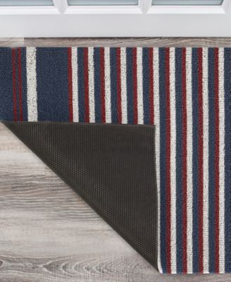 Polyvinyl Chloride Loop Utility Indoor or Outdoor Striped Mat, 24" x 36"
