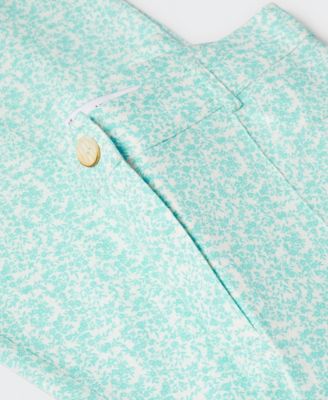 MANGO Women's Floral Linen Pants