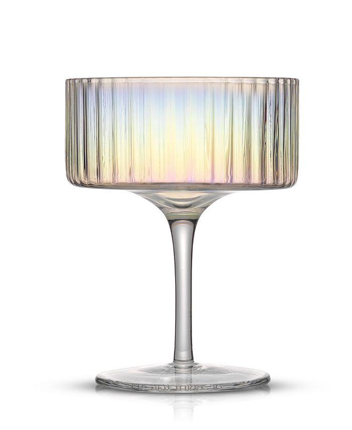 JoyJolt Christian Siriano Chroma Iridescent Coupe Martini Glasses Macy's