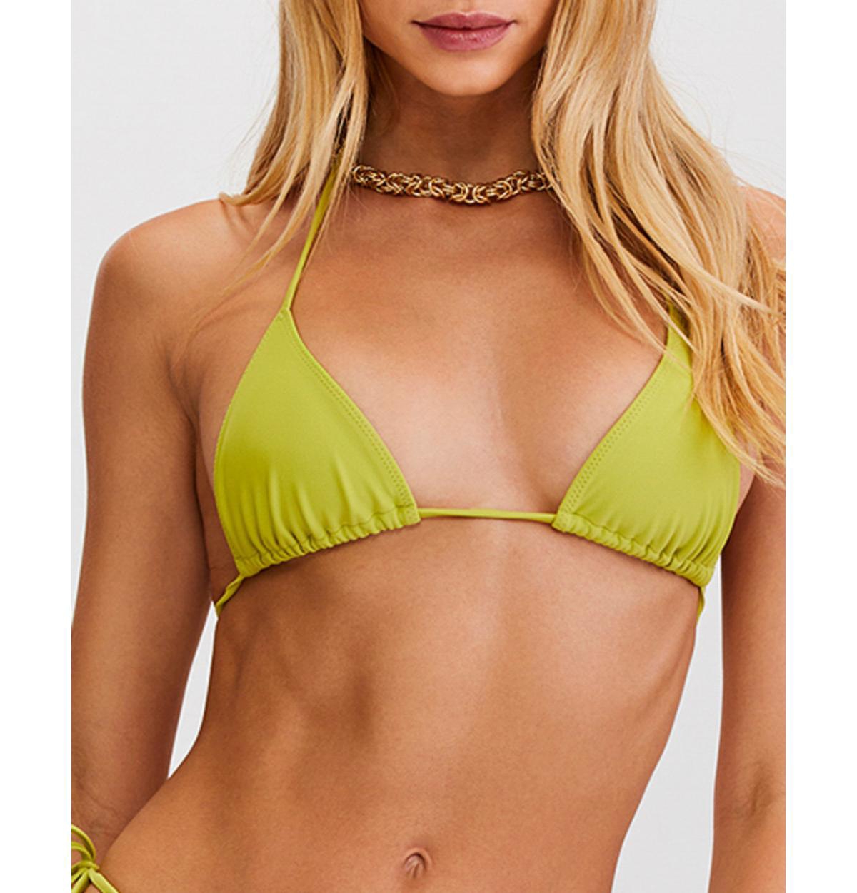 Sunkissed Le Triangle String Bikini Top In Green