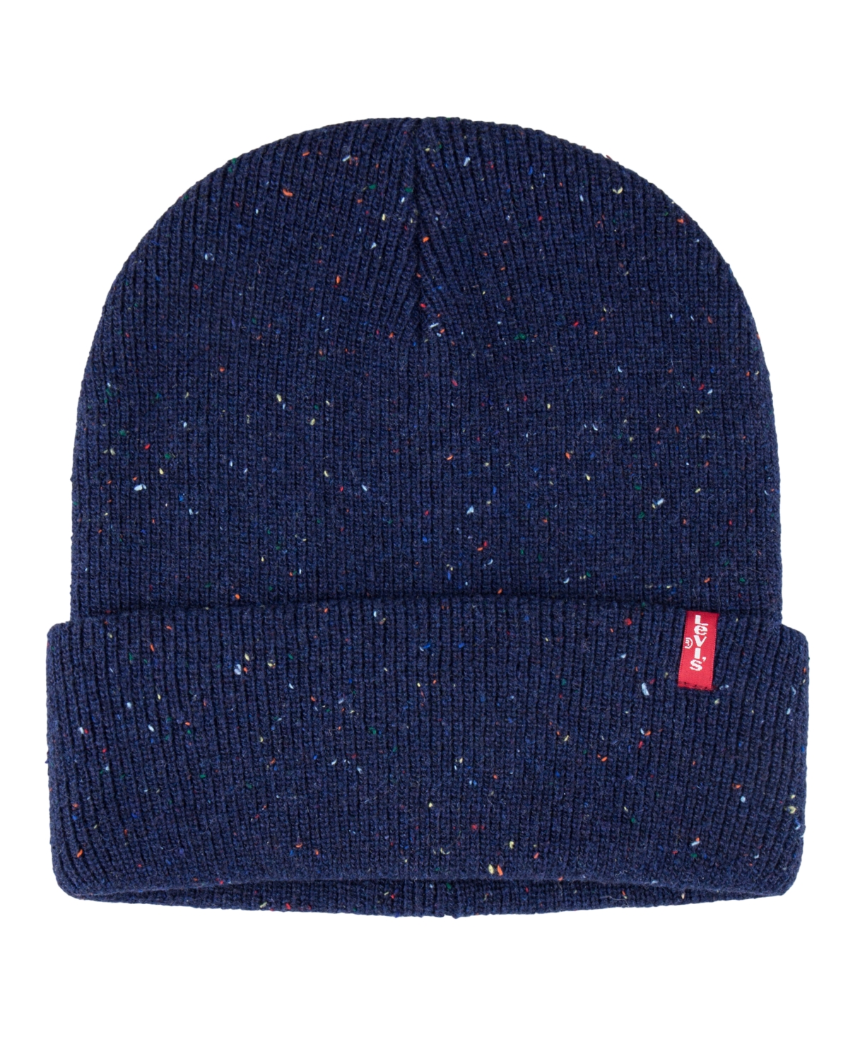 Levi's Men's Speckled Donegal Rib Knit Cuffed Beanie In Navy
