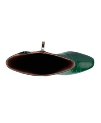 Women's Isabelle Croc Embossed Knee-High Boots Dress Boots