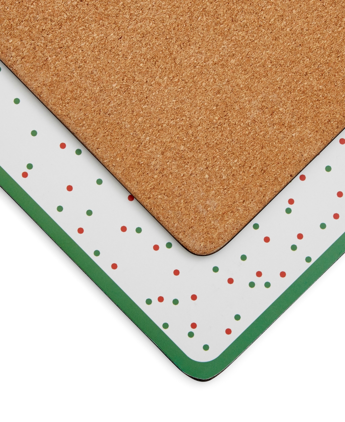 Spode Christmas Tree Polka Dot Large Placemats, Set Of 4 In Green